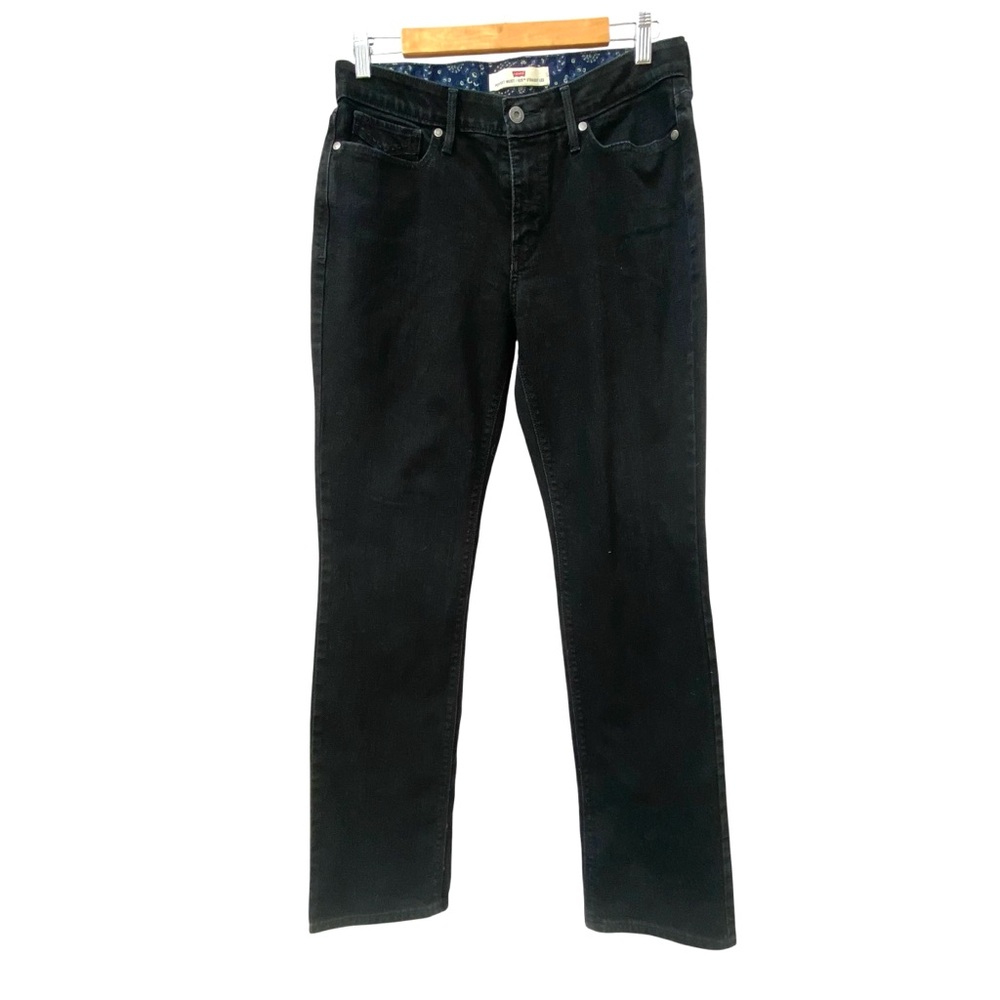 Levis 525 Perfect Waist Black Sraight Leg Jeans size 10 M - inseam 31.5"